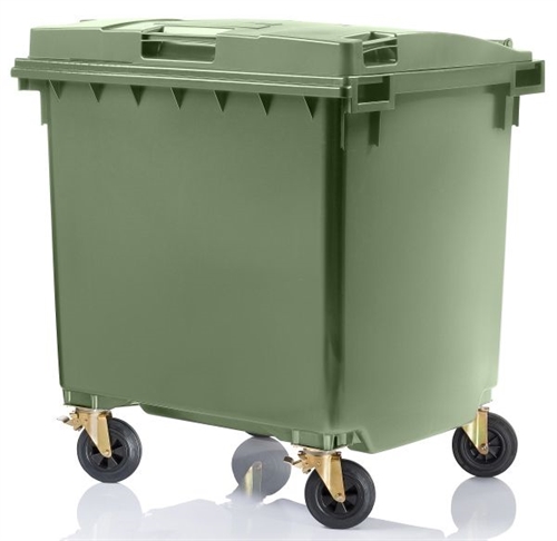 Affaldscontainer 1.000 L- Grøn - 1085 x 1270 x H1309 mm