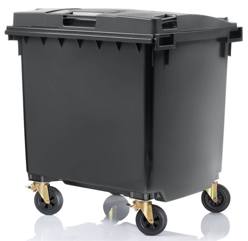 Affaldscontainer 1.000 L. - Grå - 1085 x 1270 x H1309 mm