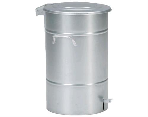 Galvaniseret affaldsbeholder 70 L.