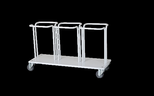 Mobilt affaldsstativ t/3 x 40 ltr. sække m/bøjle