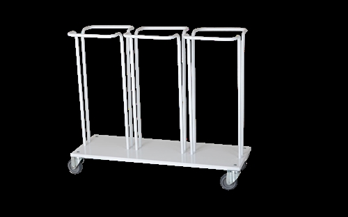 Mobilt affaldsstativ t/3 x 60 ltr. sække m/bøjle