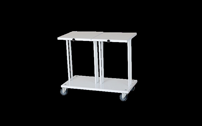 Mobilt affaldsstativ t/2 x 40 ltr. sække m/låg