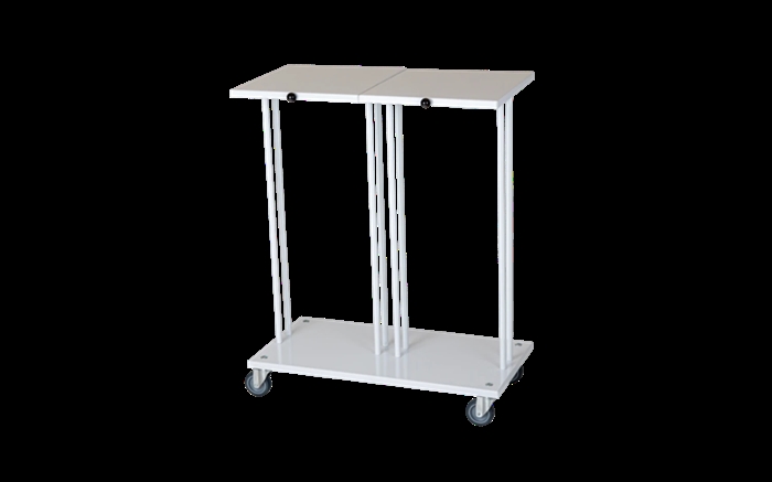 Mobilt affaldsstativ t/2 x 60 ltr. sække m/låg