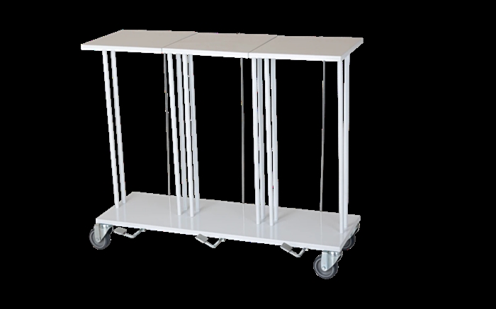 Mobilt affaldsstativ t/3 x 60 ltr. sække m/pedal