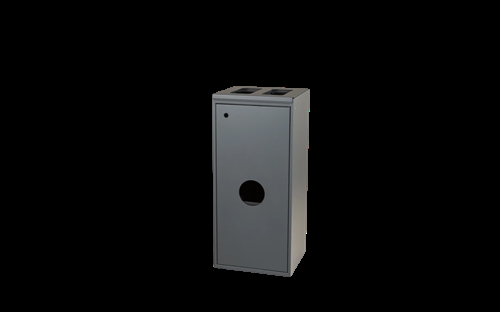 Kildesortering t/3 fraktioner - Antracit grå