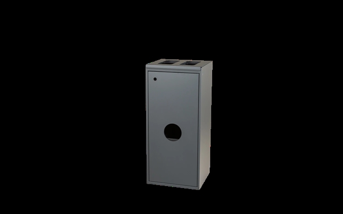 Kildesortering t/3 fraktioner - Antracit grå