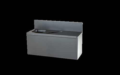 Kildesortering t/3 fraktioner - væghængt - Antracit grå