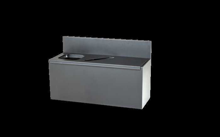 Kildesortering t/3 fraktioner - væghængt - Antracit grå