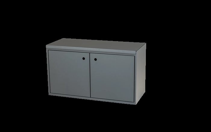 Kildesortering t/4 fraktioner - væghængt - Antracit grå