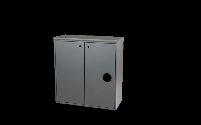 Kildesortering t/5 fraktioner - lukket - Antracit grå