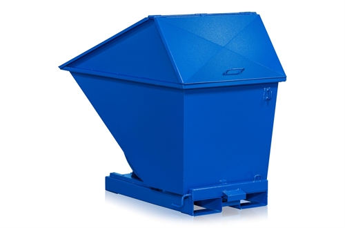 Tipcontainer 600 Ltr. inkl. højt låg - Blå - 1525 x 880 x H1295 mm 