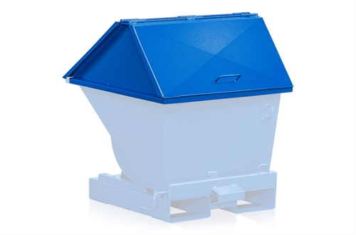 Højt låg til Tipcontainer ST 150 Ltr. - Blå - 780 x 770 x H320 mm