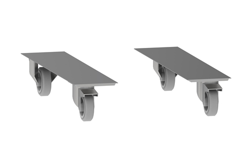 Hjulsæt gummi t/Lista 27 x 36 og 36 x 36 - Ø100 mm