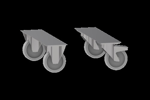 Hjulsæt gummi t/Lista 54 x 36 - Ø160 mm