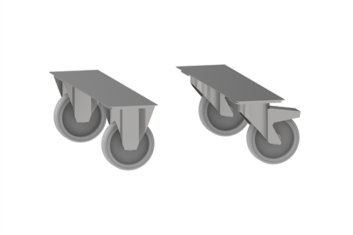 Hjulsæt gummi t/Lista 54 x 36 - Ø160 mm