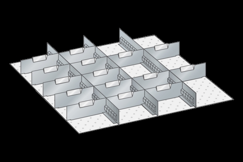 Skuffeindretning til Lista 36 x 36 - Metal 123