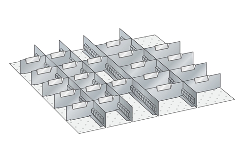Skuffeindretning til Lista 36 x 36 - Metal 124