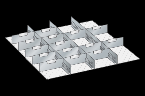 Skuffeindretning til Lista 36 x 36 - Metal 129