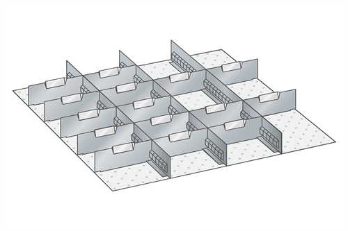 Skuffeindretning til Lista 36 x 36 - Metal 129