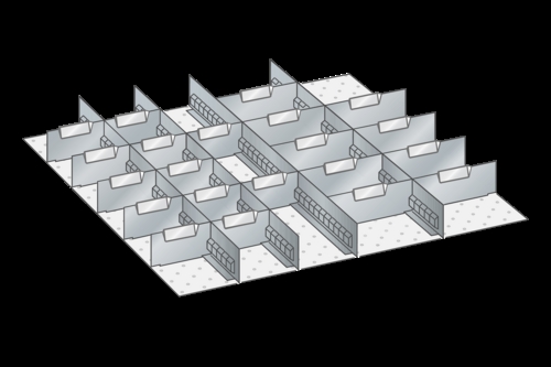Skuffeindretning til Lista 36 x 36 - Metal 130