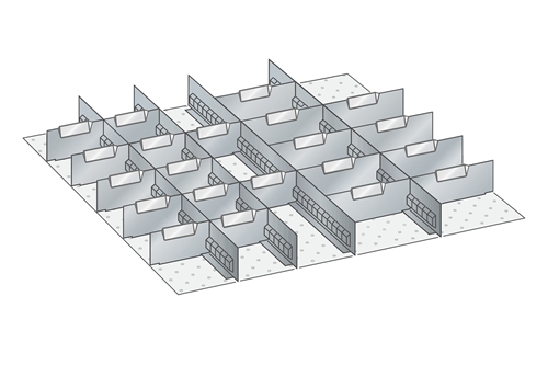 Skuffeindretning til Lista 36 x 36 - Metal 130