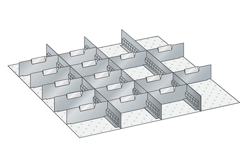 Skuffeindretning til Lista 36 x 36 - Metal 134