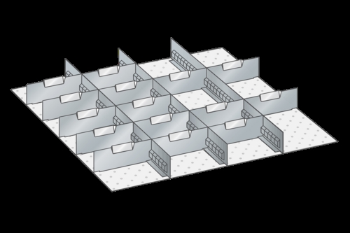 Skuffeindretning til Lista 36 x 36 - Metal 137