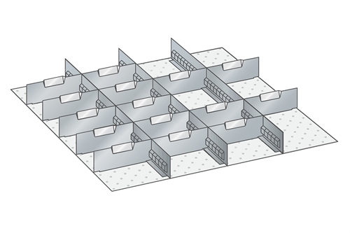 Skuffeindretning til Lista 36 x 36 - Metal 137