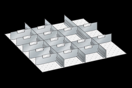 Skuffeindretning til Lista 36 x 36 - Metal 139