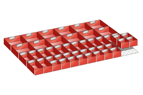 Skuffeindretning til Lista 54 x 36 - Kit 23