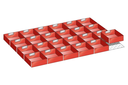 Skuffeindretning til Lista 54 x 36 - Kit 24