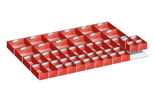 Skuffeindretning til Lista 54 x 36 - Kit 26