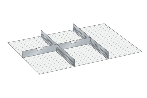 Skuffeindretning til Lista 54 x 36 - Metal 148