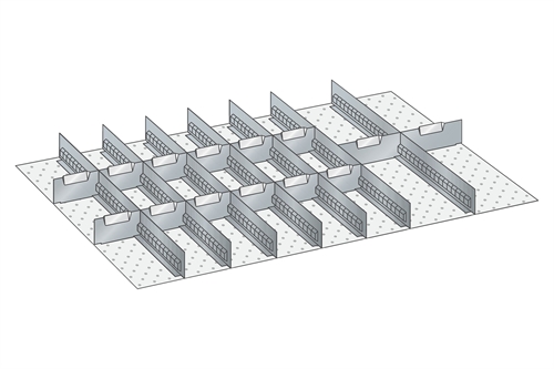 Skuffeindretning til Lista 54 x 36 - Metal 149