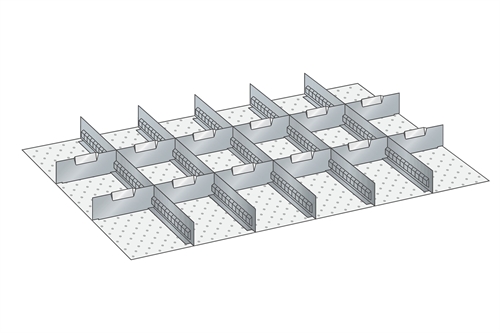 Skuffeindretning til Lista 54 x 36 - Metal 157
