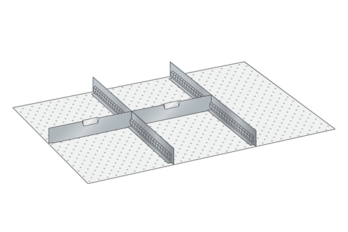 Skuffeindretning til Lista 54 x 36 - Metal 164