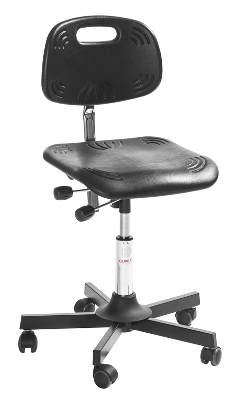 Classic arbejdsstol - Lav m/hjulsæt - Sort