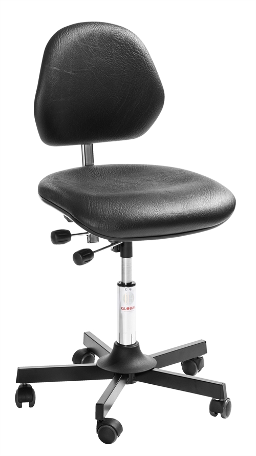 Aktiv arbejdsstol - Lav m/hjulsæt - Sort