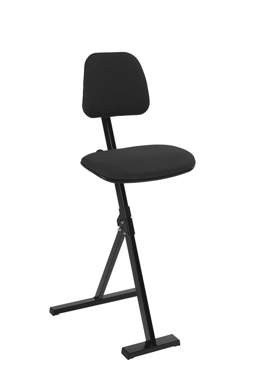 Ståstøttestol Stof m/hjul - Sort