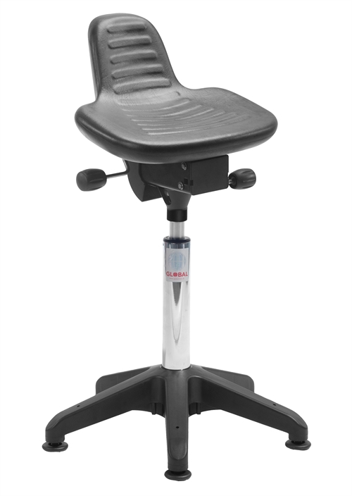 Ståstøttestol Alfa Octopus m/glidesko - Sort