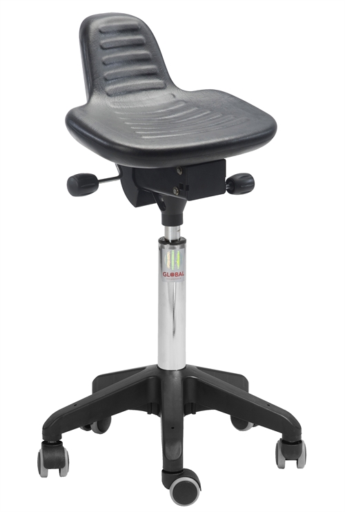 Ståstøttestol Alfa Octopus m/hjulsæt - Sort