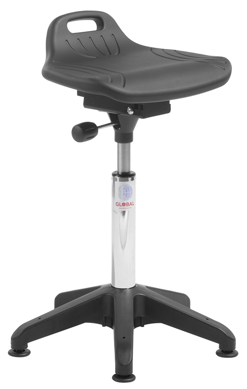 Ståstøttestol Omega Octopus m/Glidesko - Sort