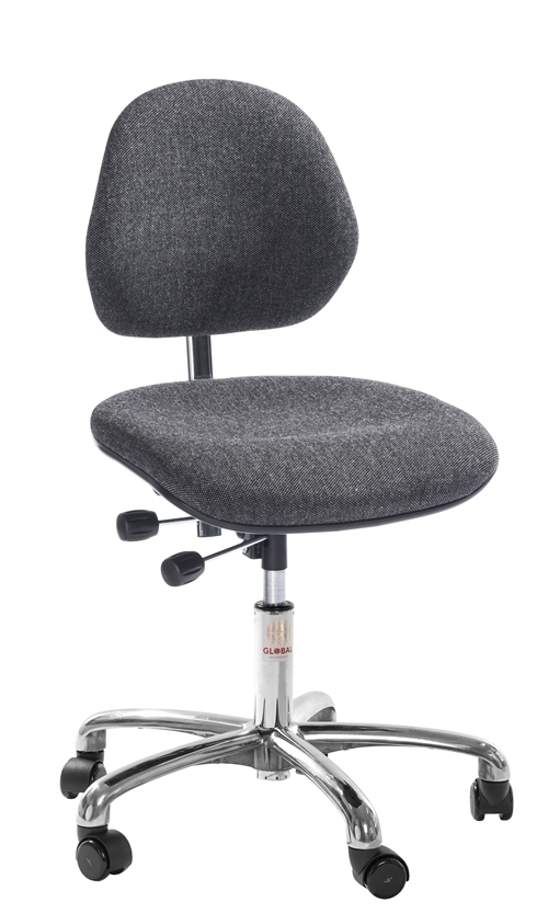 Aktiv ESD arbejdsstol - lav m/hjulsæt - Sort