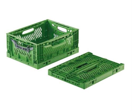 Klapkasse Perforeret Grøn - 400 x 300 x 180 mm